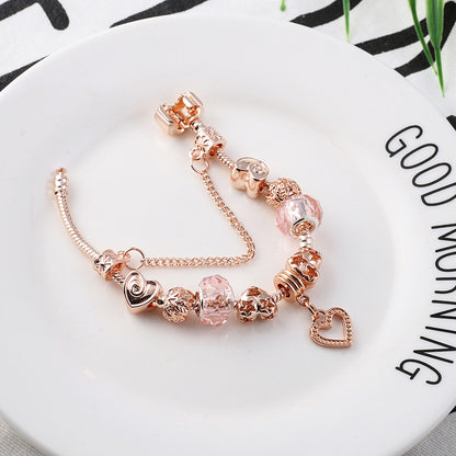 Fashion Love Geometric Rose Gold Bracelet Women's Jewelry